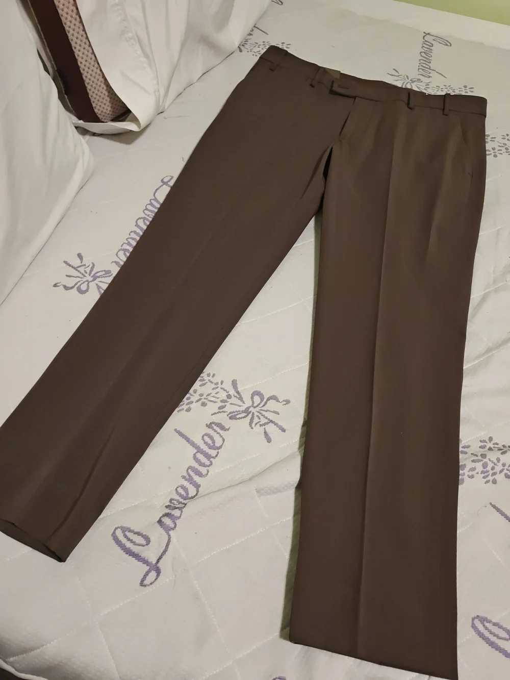 Men's Tailored Dress Pants in Chocolate Brown
